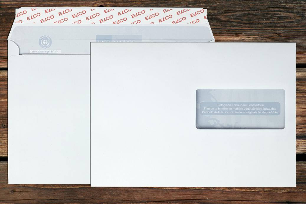 Briefhüllen mit Fenster C5 162x229 mm Haftklebend Recycling Weiß 100 g/qm
